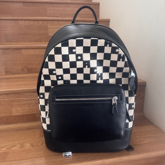 Coach West Backpack With Checkerboard Print CR207 - Picture 1 of 9